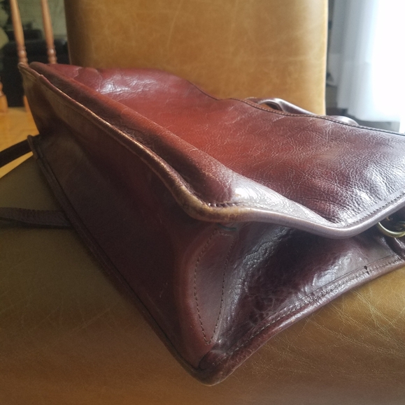 Jack Georges vintage leather messenger briefcase crossbody shoulder laptop bag - Picture 15 of 16